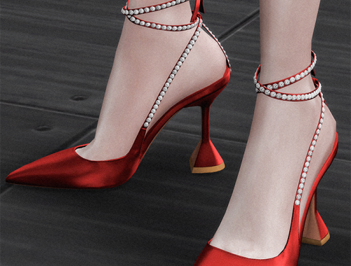 【CHARONLEE】Amina Muaddi Karma 95 Suede Pumps