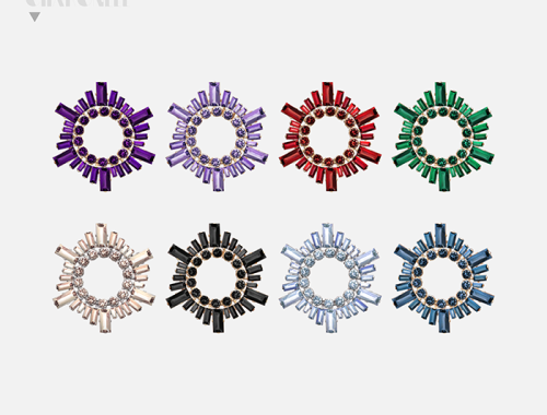 【CHARONLEE】Amina Muaddi Begum Mini Embellished Earrings