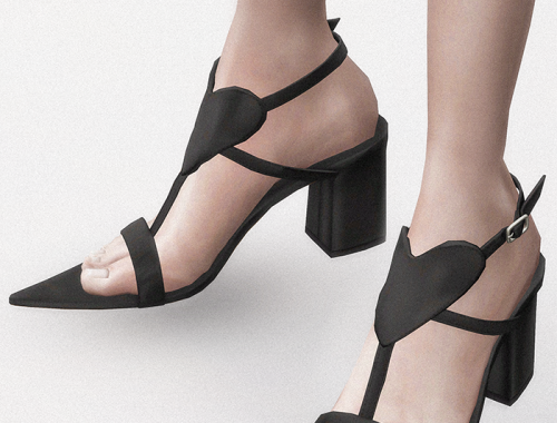 【CHARONLEE】We Love Superr Heart Strap Sandals