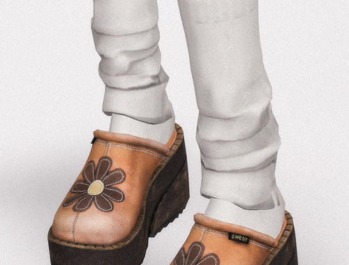 【CHARONLEE】Swear London Flower Chunky Slips