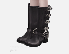 MiuMiu Leather Biker Boots V2 - The Sims 4 Catalog