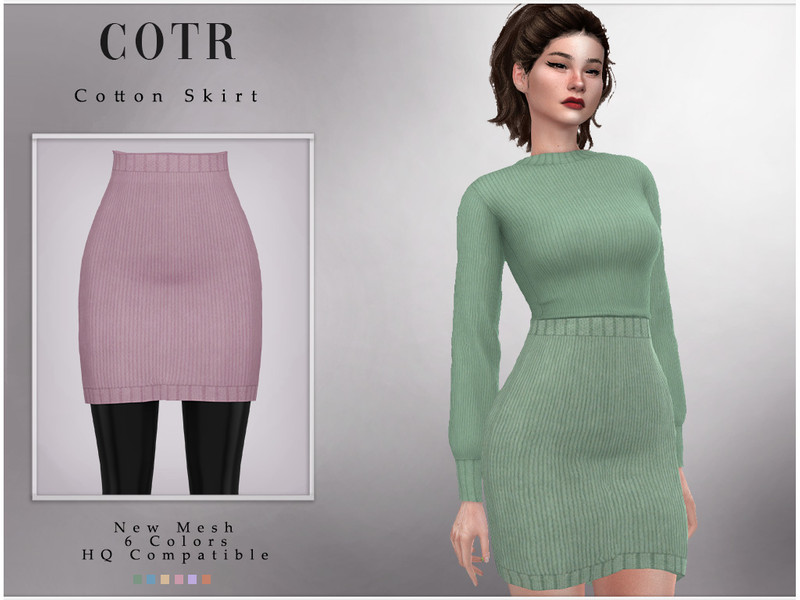 Cotton Skirt B-58 - The Sims 4 Catalog