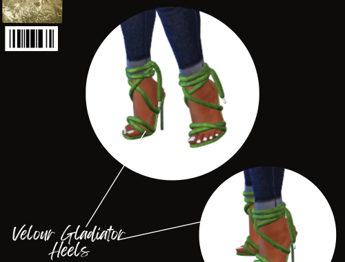 Velour Gladiator Heels