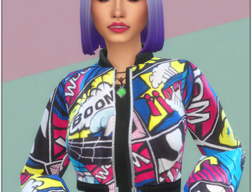 SHEIN Pop Art Bomber Jacket