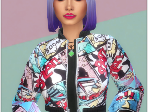 SHEIN Pop Art Bomber Jacket