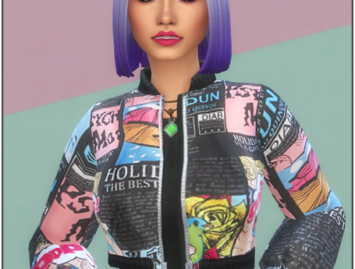 SHEIN Pop Art Bomber Jacket
