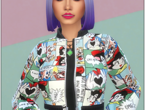 SHEIN Pop Art Bomber Jacket