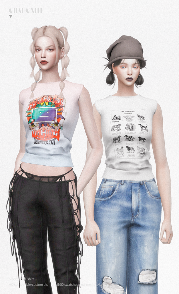 Sleeveless T-shirt - The Sims 4 Catalog