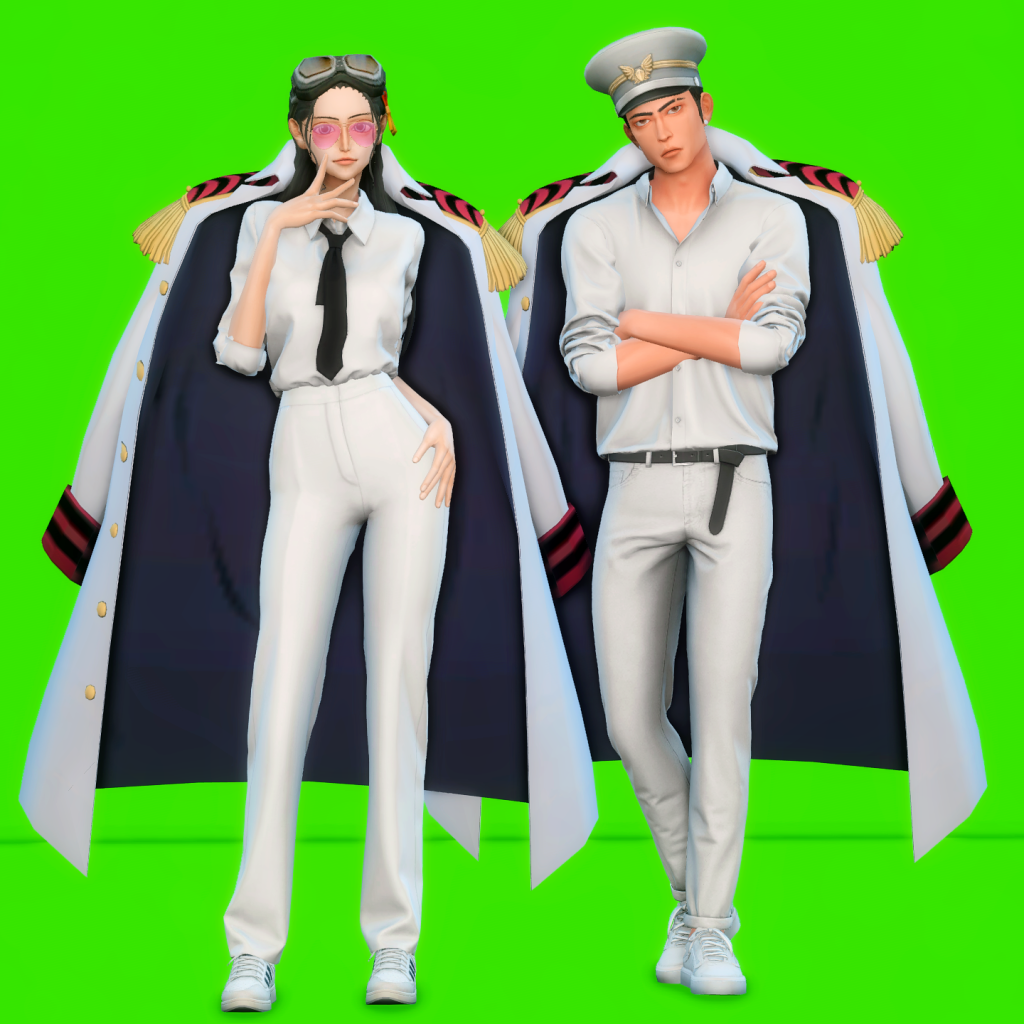 [One Piece]Marine Coat CC - The Sims 4 Catalog