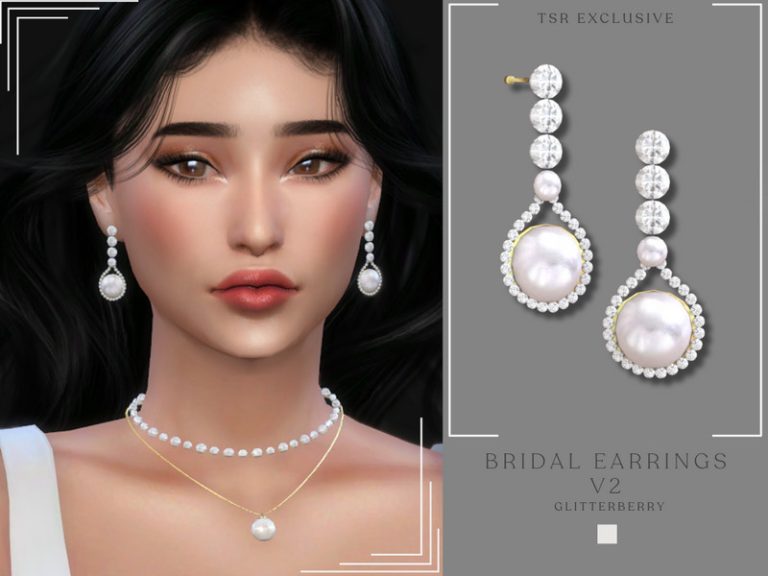 Diamond Bridal Earrings 2 - The Sims 4 Catalog