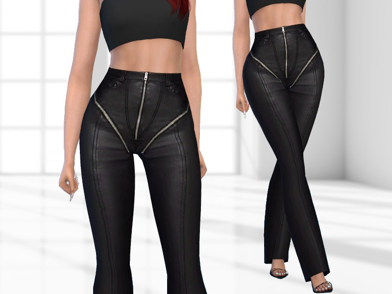 Faux Leather Pants - The Sims 4 Catalog