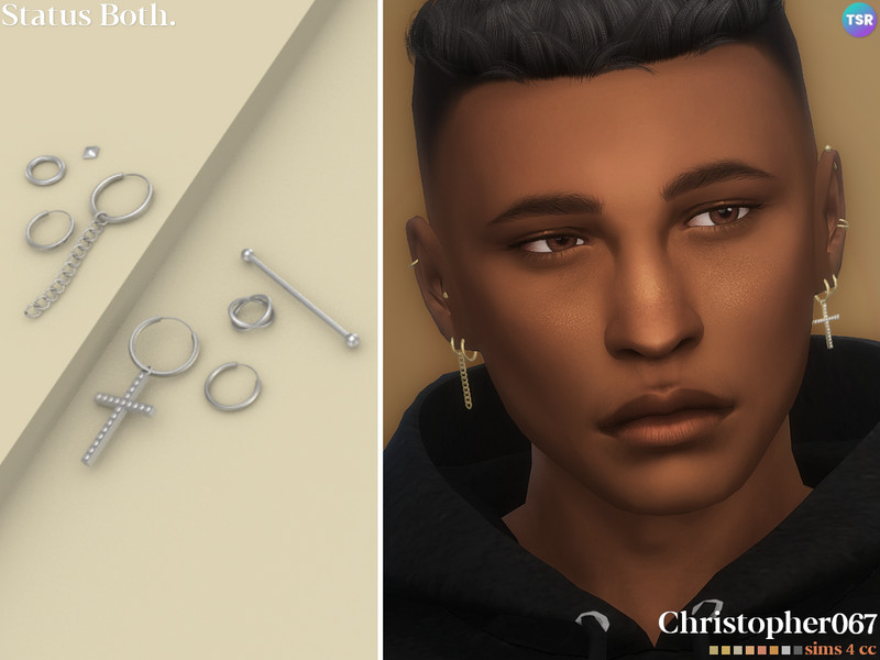 Status Earrings Male - Both - The Sims 4 Catalog