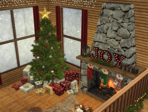 Christmas Log Cabin CC Build
