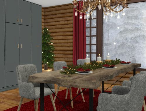 Christmas Log Cabin CC Build