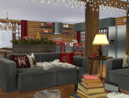 Christmas Log Cabin CC Build