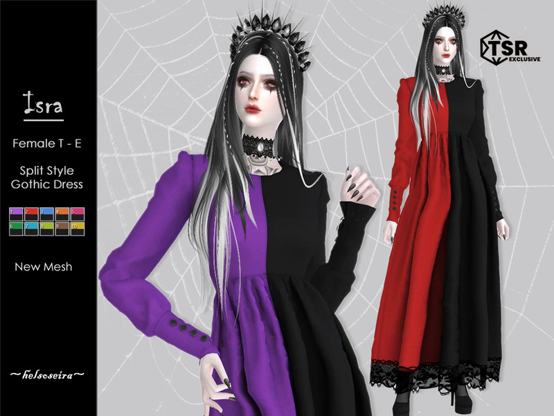 ISRA - Gothic Long Dress - The Sims 4 Catalog