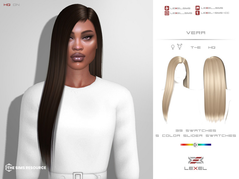Vera (hairstyle) - The Sims 4 Catalog