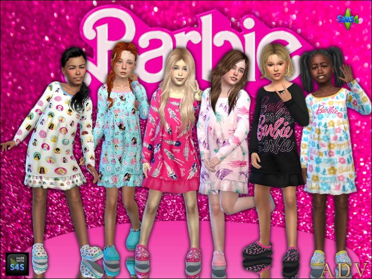 Barbie Sleepwear For Girls - The Sims 4 Catalog