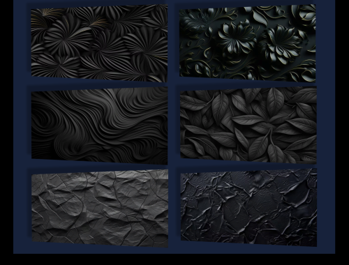 Decorative wall panels_ black