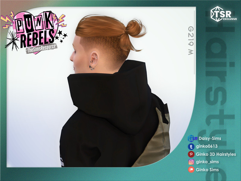 PUNK REBELS - Man Bun with Shaved Sides - Ginko 219