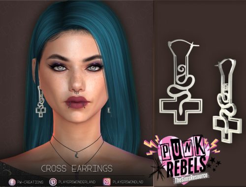 Punk Rebels Cross Earrings