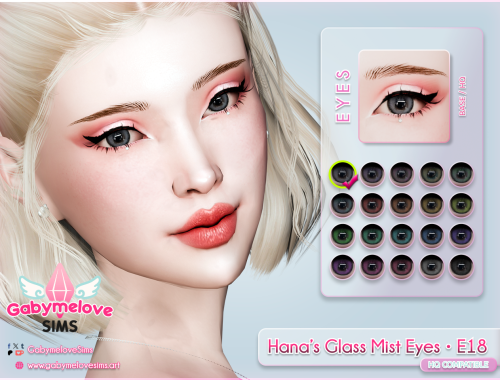 Hana’s Glass Mist Eyes • E18, contact lenses [HQ]