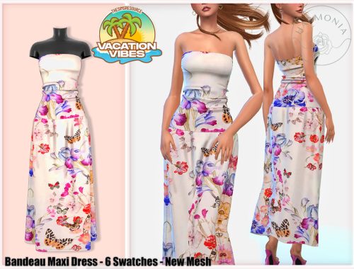 Vacation Vibes - Bandeau Maxi Dress