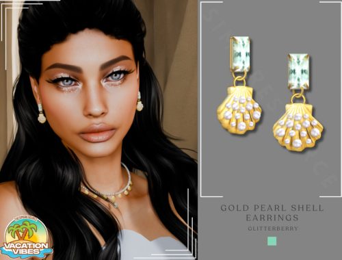 Vacation Vibes- Gold Pearl Shell Earrings