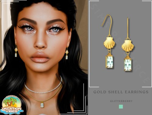 Vacation Vibes- Gold Shell Earrings