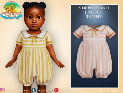 Vacation Vibes - Striped beach jumpsuit Infant