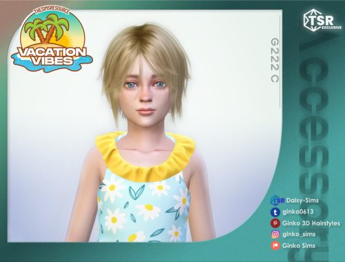 VACATION VIBES - Short Bob Hair for Children - Ginko 222C