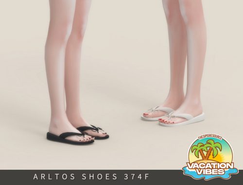 Vacation Vibes - Flip Flops with Bow Female