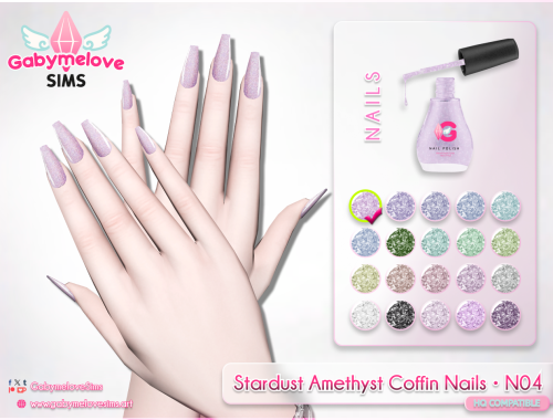 Stardust Amethyst Coffin Nails • N04 [HQ]