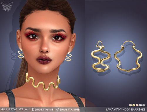 Zavia Wavy Hoop Earrings