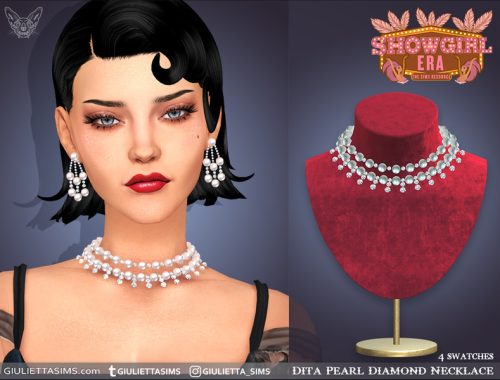 Showgirl Era - Dita Pearl Diamond Necklace