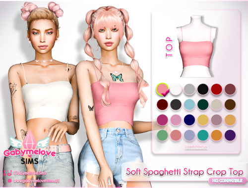 Soft Spaghetti Strap Crop Top [HQ Compatible]