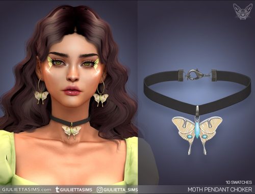 Moth Pendant Choker