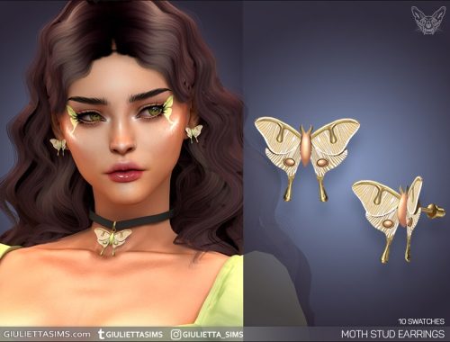 Moth Stud Earrings
