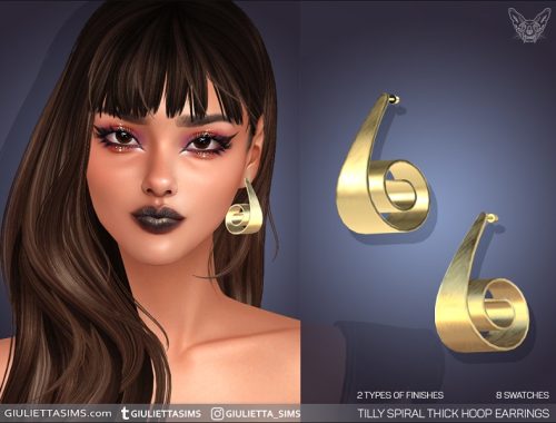 Tilly Thick Spiral Hoop Earrings