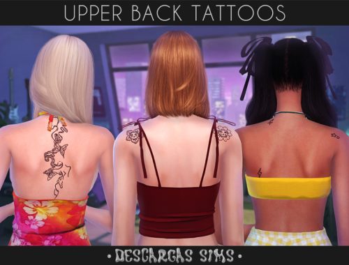 Upper Back Tattoos - 24 swatches
