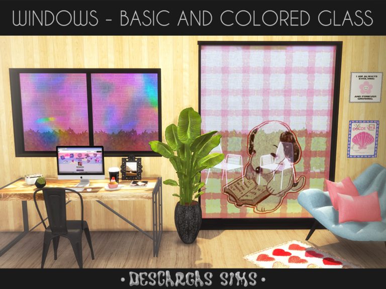 Windows Basic And Colored Glass The Sims 4 Catalog