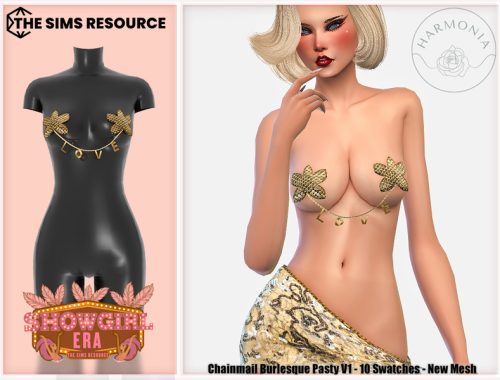 Showgirl Era - Patreon Chainmail Burlesque Pasty V1