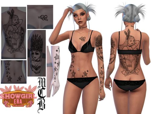 Showgirl Stars Lower Arm Tattoo (Left)