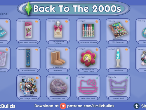 The Sims 4: Back To The 2000s 💿🦋🌟 CC Collection