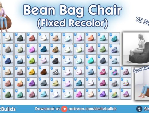 The Sims 4: Bean Bag Chair Fix & Recolor
