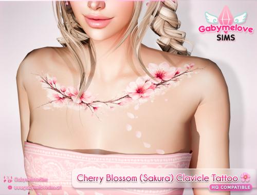 Cherry Blossom (Sakura) Clavicle Tattoo 🌸