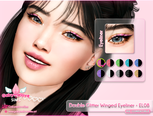 Double Glitter Winged Eyeliner • EL08