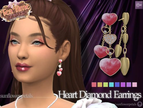 Heart Diamond Earrings