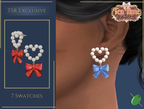 Tea Time Pearl Heart Earrings