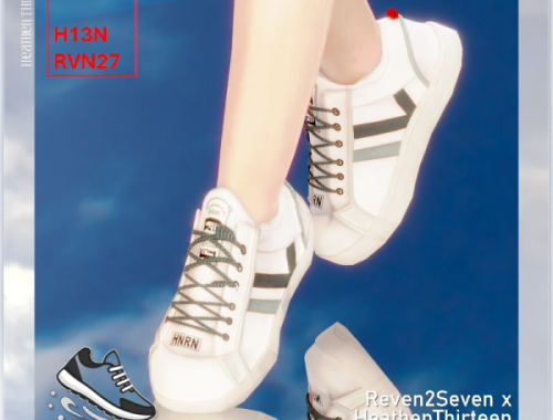 Child's Casual Trainer Stripe Heel Loop Design By Heathenthirteen